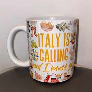 “Italy Is Calling and I Must Go" Ceramic Coffee Mug, 11 Oz